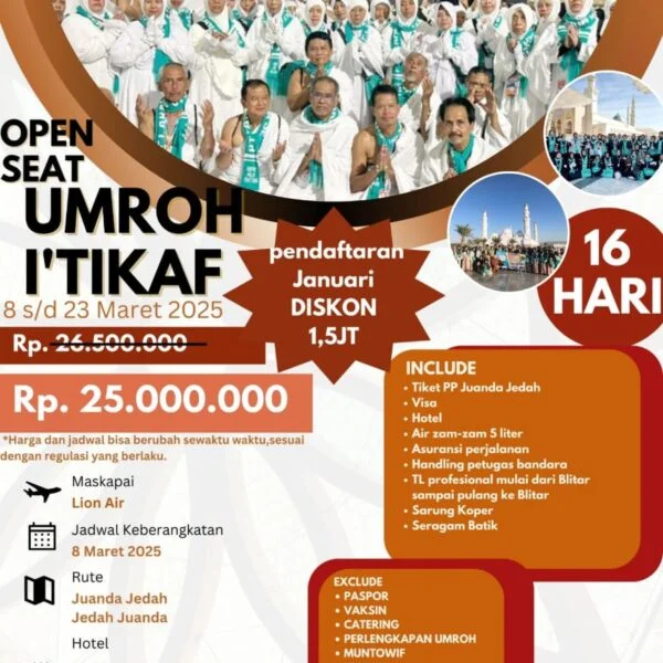 umroh i'tikaf umroh blitar arafah tour